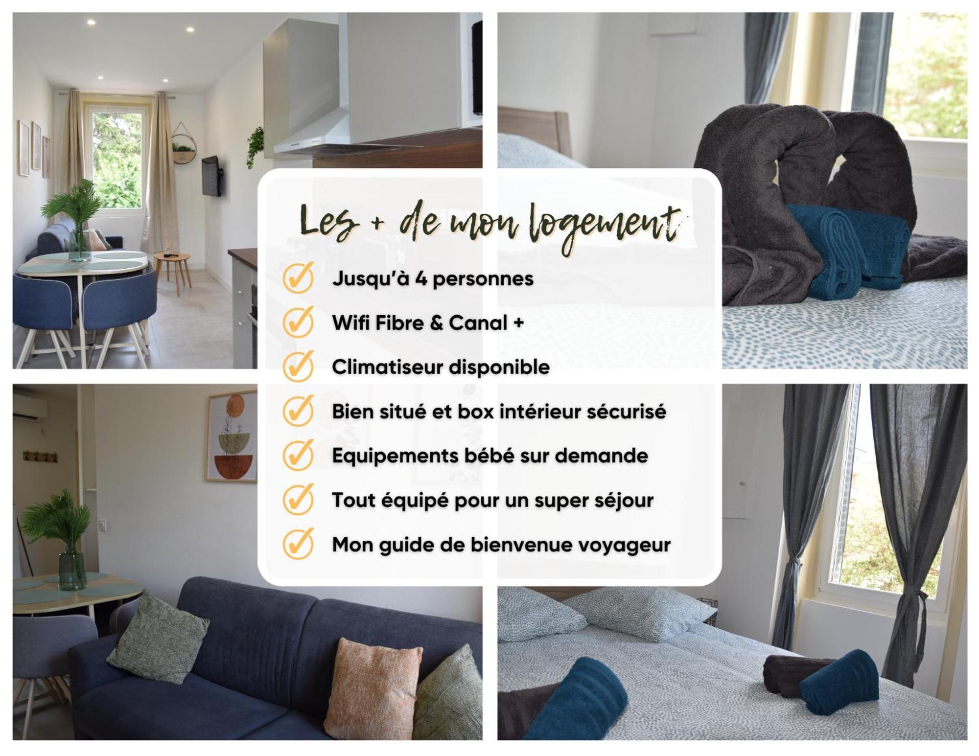 Elegant T2 A Bron, Tramway A 2Min, Box Parking, 4Personnes 아파트 외부 사진